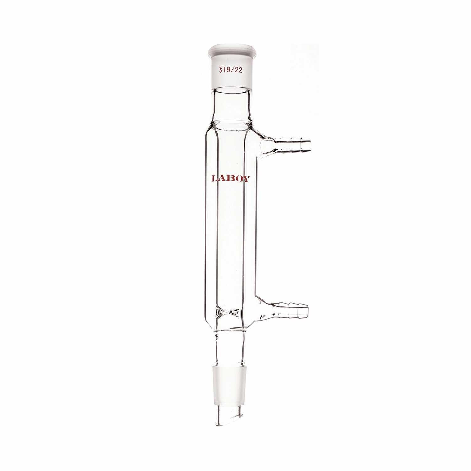 Glass Distillation Condenser Vacuum Jacketed with Taper Joints and Hose Connections - Scienmart