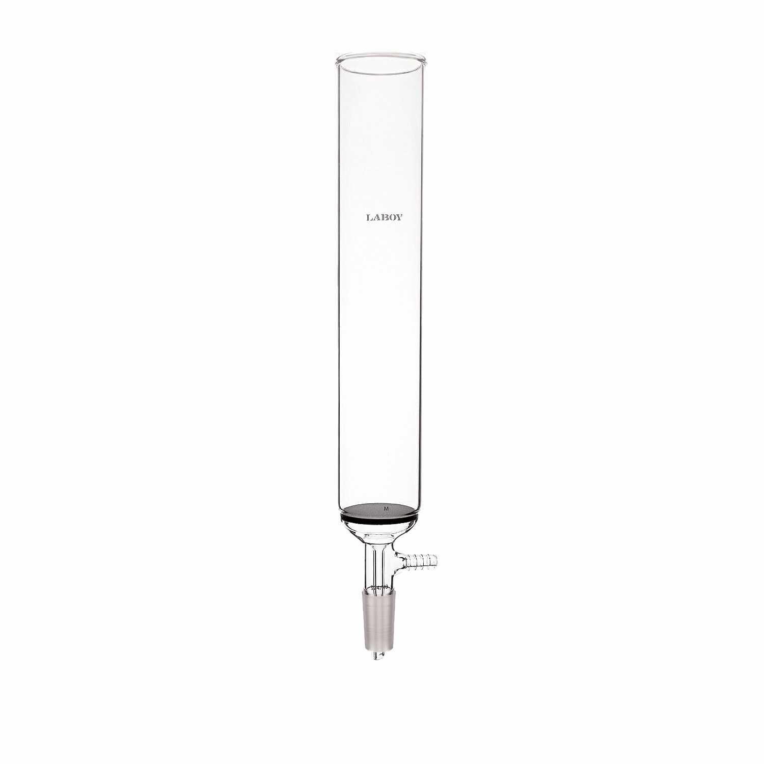 Long Column Filter Funnel 40mm In Column O.D.200mm In Length Medium Frit W 24/40 Joint