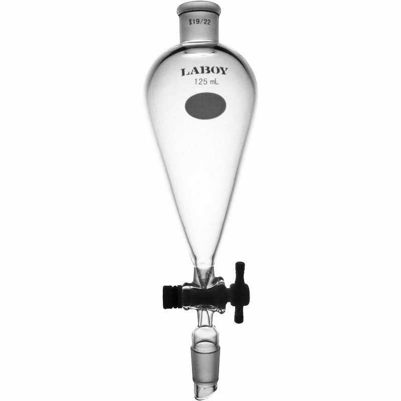 Laboy Glass High-Quality Separatory Funnel with PTFE Stopcock and Standard Taper Joints - Scienmart