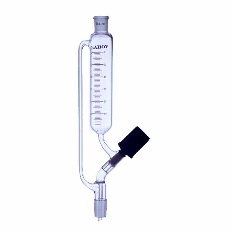 Laboy Glass Pressure-equalizing Dropping Funnel with High Vacuum Valve